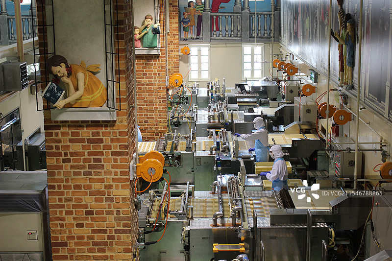 日本白色恋人巧克力工厂和蛋糕美食图片素材