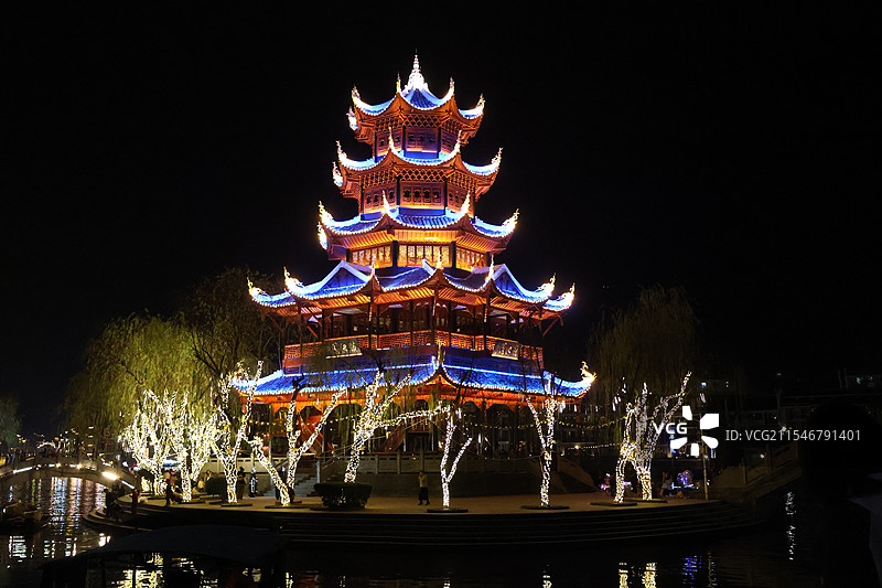 镇江阁夜景图片素材