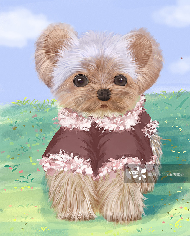 狗狗插画图片素材