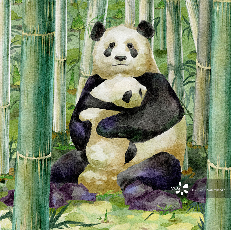 抱抱熊猫图片素材