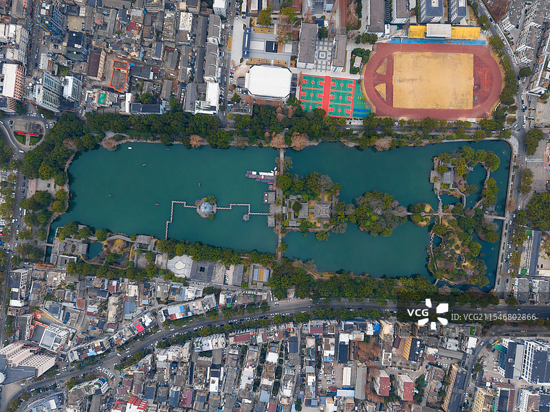 临海市东湖全景图片素材