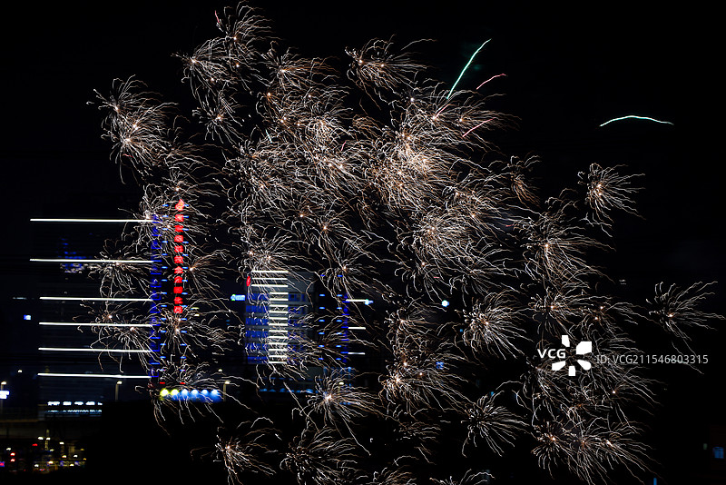 城市烟花图片素材