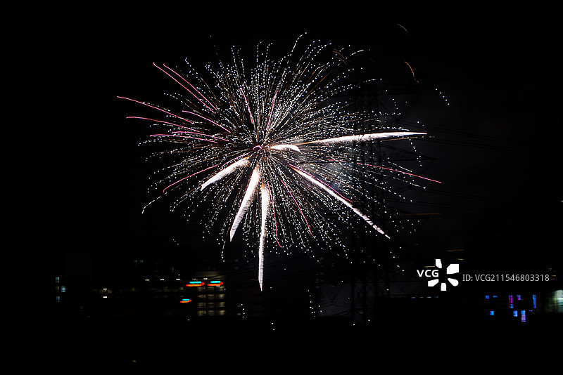 城市烟花图片素材