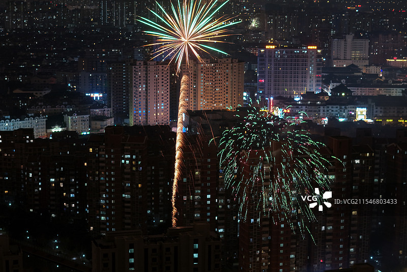 城市烟花图片素材