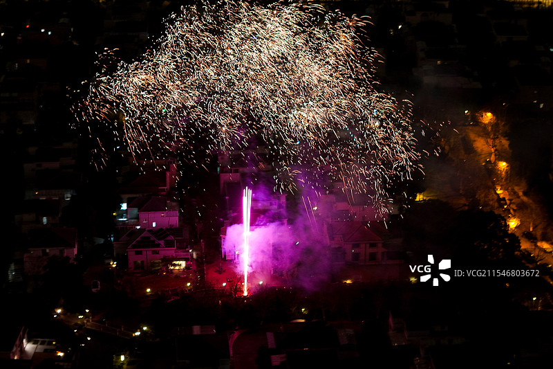 城市烟花图片素材
