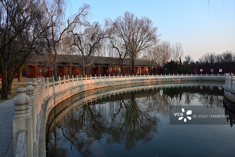 太极湖，羑里城，汤阴，河南安阳图片素材