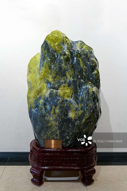 蓝田玉 陕西产 山东地质博物馆图片素材