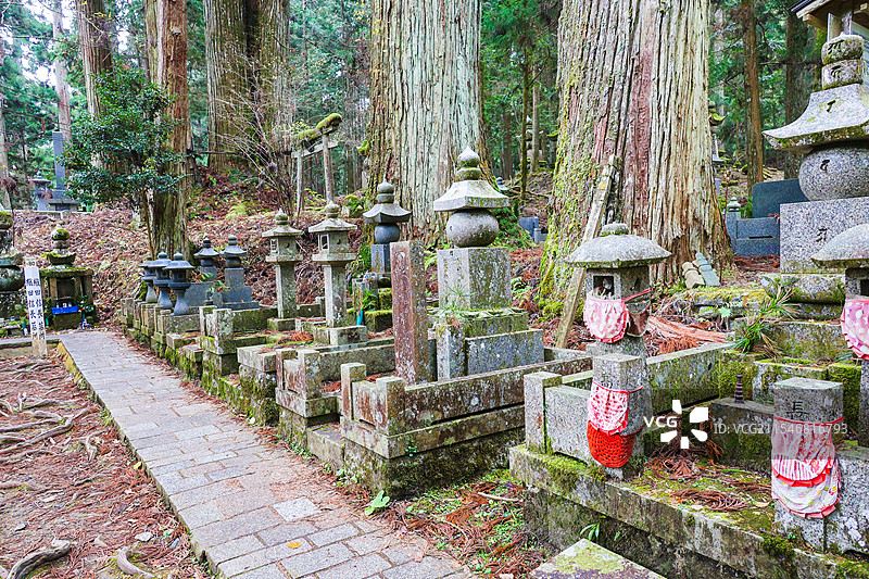 日本和歌山县高野山奥之院弘法大师御庙图片素材