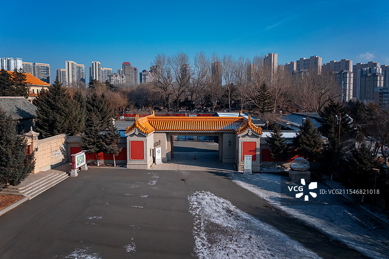 航拍长春市伪满皇宫博物院图片素材