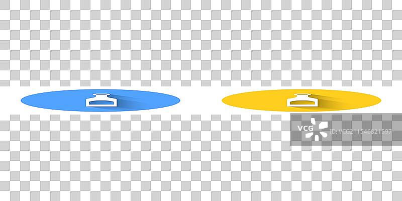 白色葡萄酒瓶图标，带长柄图片素材