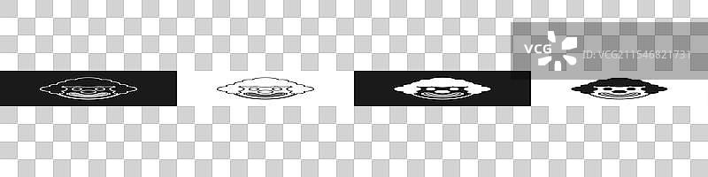 小丑头像图标，黑白色调独立展示图片素材