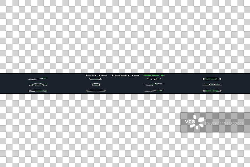设置线条汽车轮子、棒球棒与球、冰球图片素材