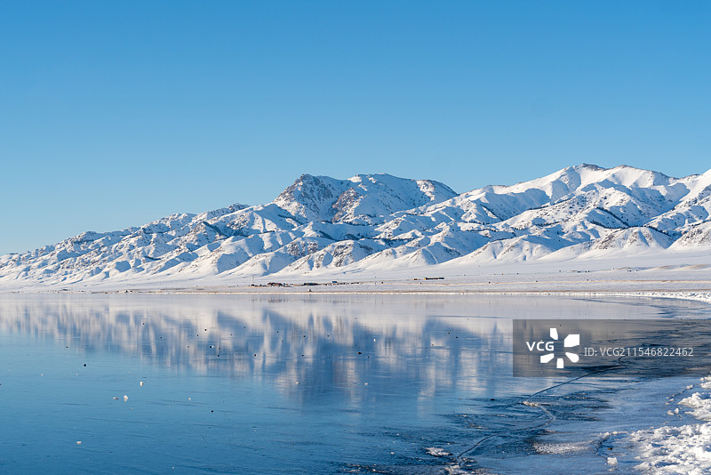 冬季的赛里木湖图片素材