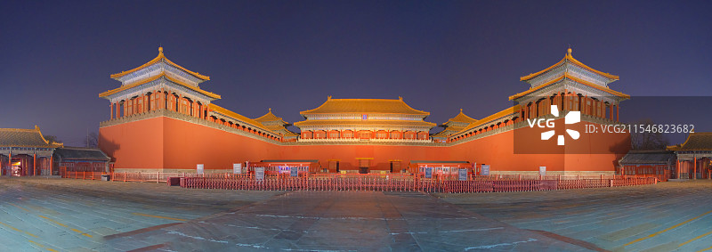 灯光璀璨的午门图片素材