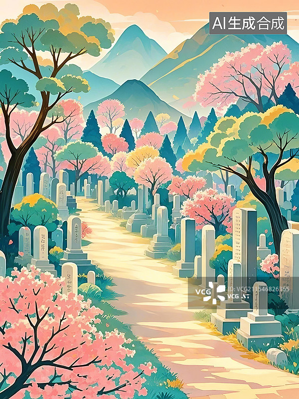 【AI数字艺术】清明节扫墓图片素材