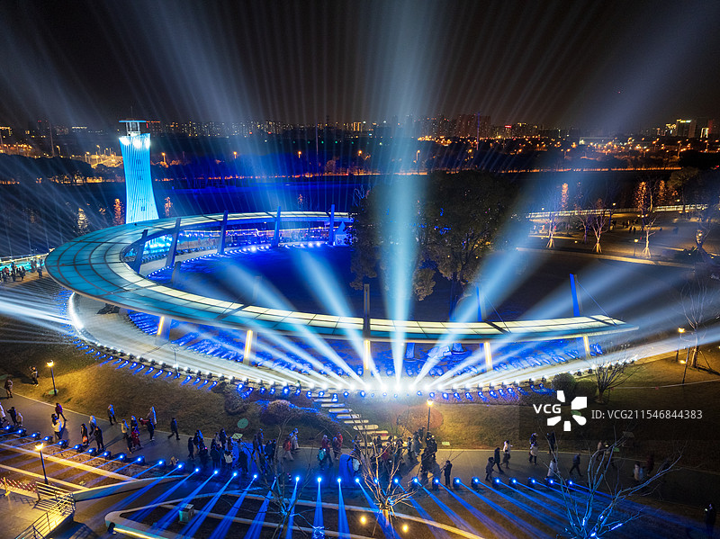 航拍无锡南尖运河文化公园图片素材