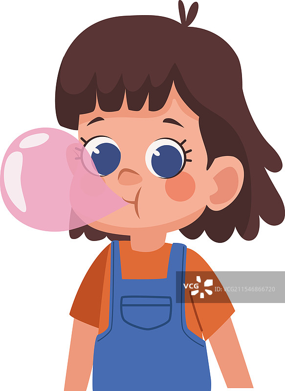 孩子们在嚼口香糖图片素材