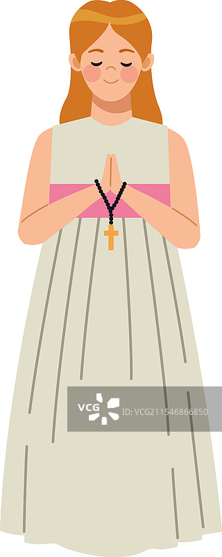 女孩的第一次圣餐图片素材