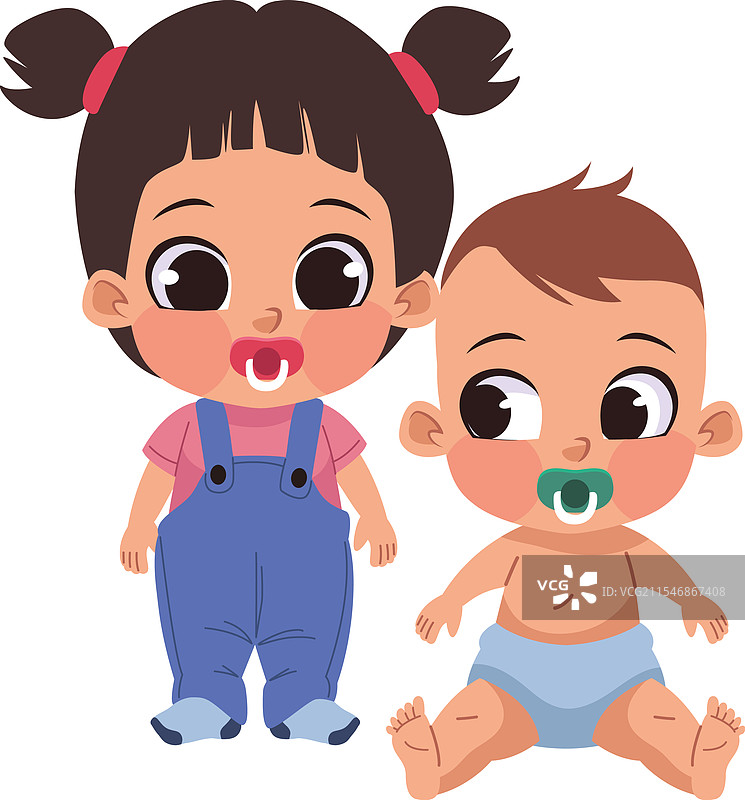 带着奶嘴的婴儿角色图片素材