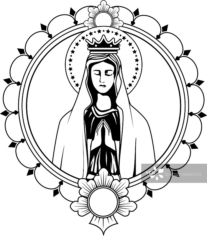 卢尔德圣母像图片素材