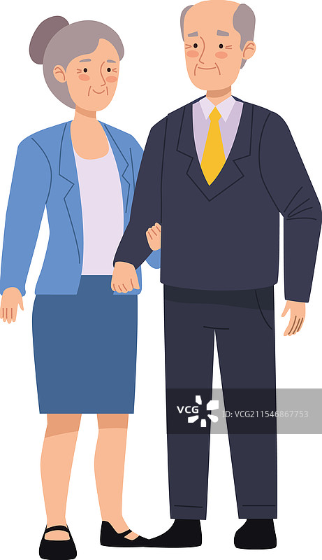 金婚庆祝的夫妻，五十周年纪念图片素材