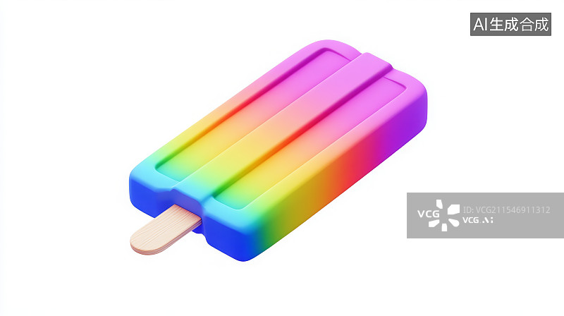 【AI数字艺术】彩色雪糕冰棒图片素材