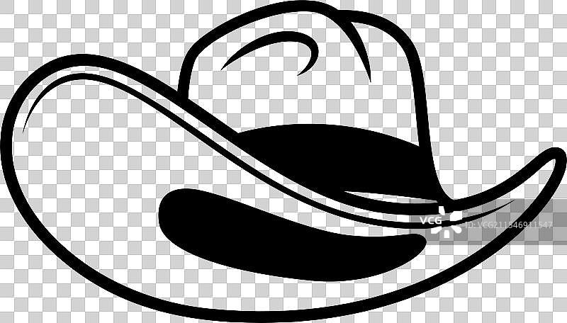 单色风格的牛仔帽图片素材