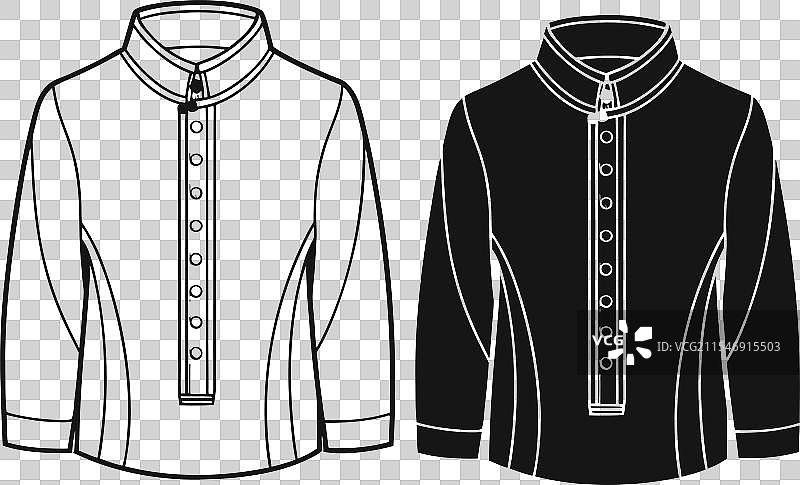 适合正式场合的立领编织衬衫图片素材