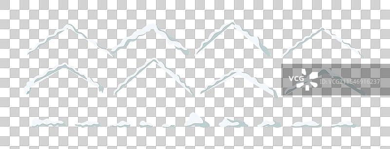 平顶房屋装饰用的雪帽图片素材