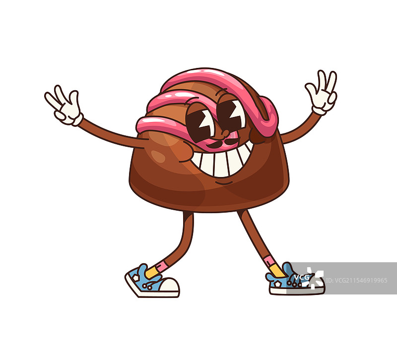 复古风格的糖果甜美卡通搞笑角色图片素材