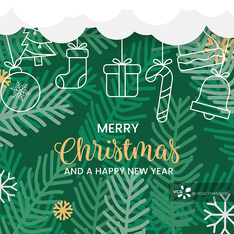 圣诞快乐和新年快乐的字母设计图片素材