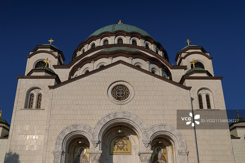 巴尔干地区 塞尔维亚 贝尔格莱德 圣萨瓦大教堂图片素材