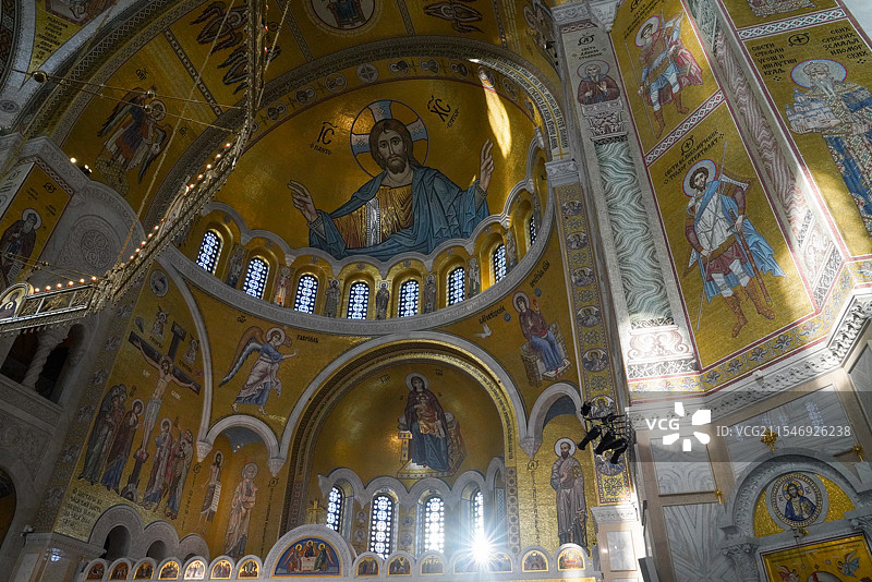 巴尔干地区 塞尔维亚 贝尔格莱德 圣萨瓦大教堂图片素材