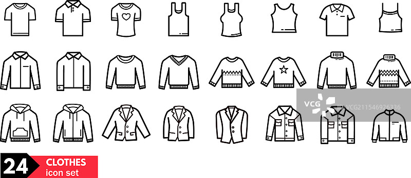 服装 - 图标集图片素材