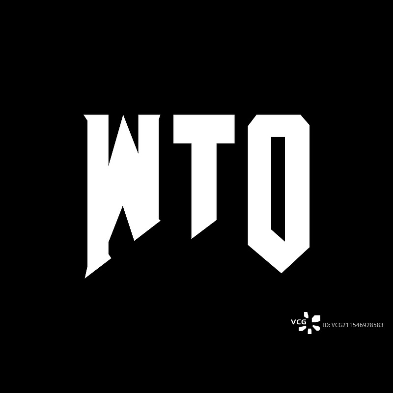 技术公司WTO的字母标志设计图片素材