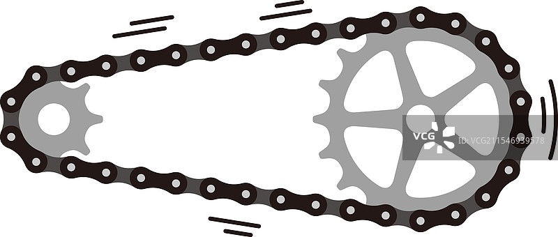 简单的自行车链条与齿轮图片素材