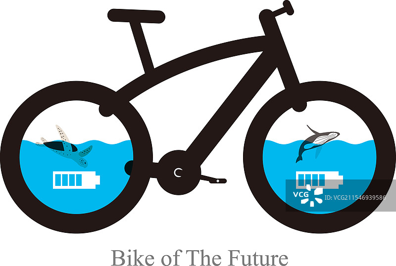 未来的现代自行车图片素材