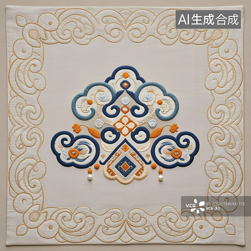 【AI数字艺术】苗绣艺术图片素材