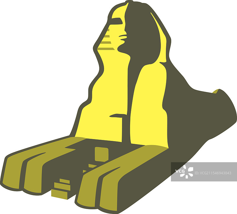 吉萨大狮身人面像，世界著名地标图片素材