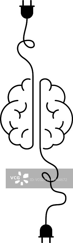 人脑与人工智能的概念图片素材