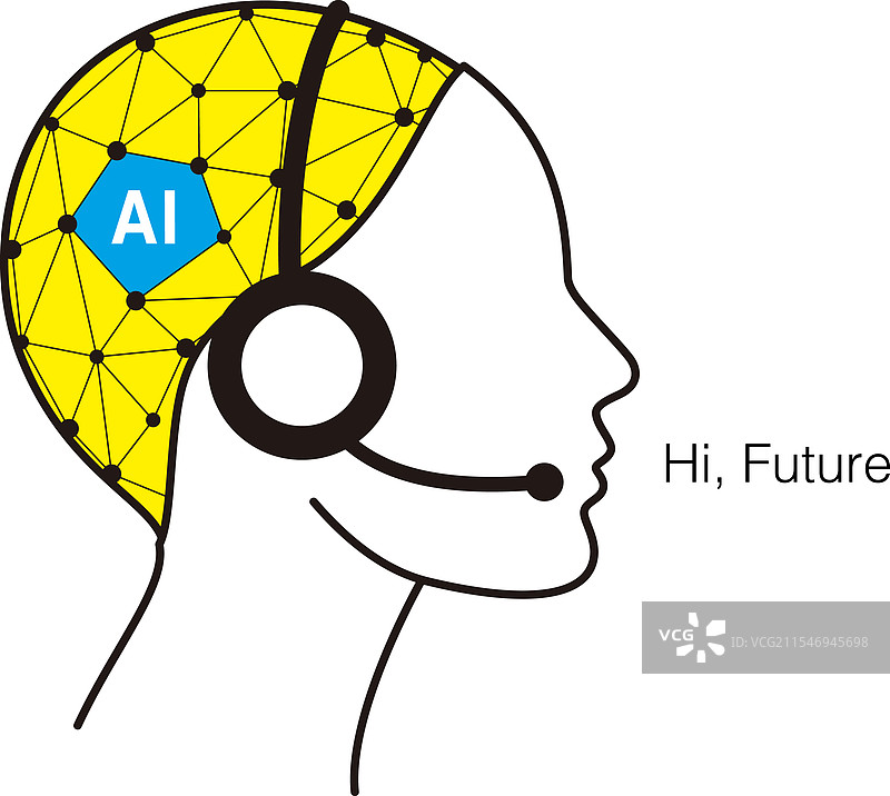 人工智能机器人操作员的未来图片素材