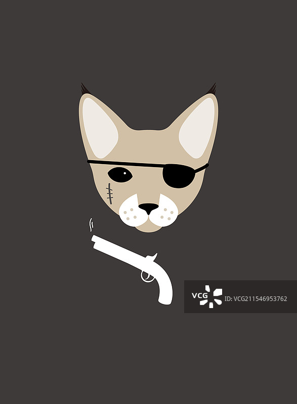 戴着眼镜像黑帮老大的猫的肖像图片素材