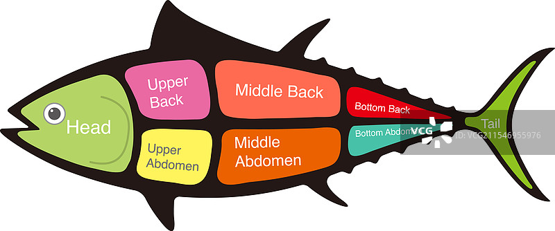 白色背景上的金枪鱼和金枪鱼牛肉套餐图片素材
