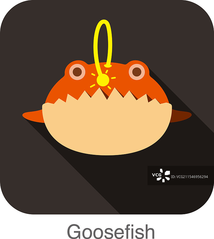 扁平图标系列中的鹅鱼图片素材