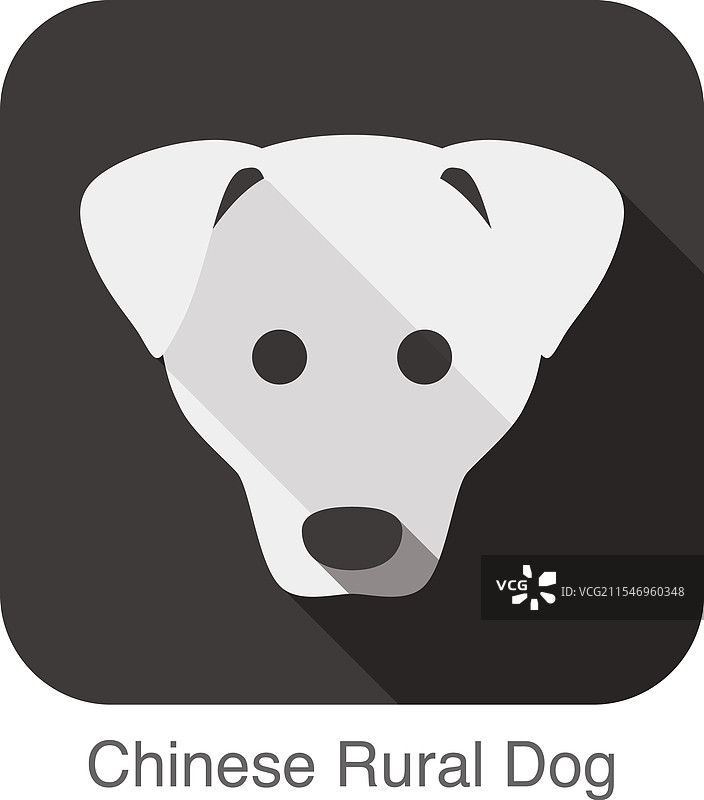 中国乡村狗脸扁平图标狗系列图片素材