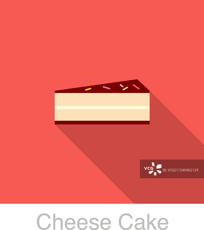 奶酪蛋糕食品扁平图标设计图片素材