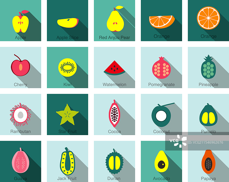 水果切片图标集图片素材