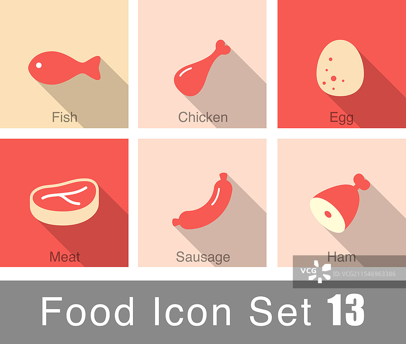 超市肉类图标设计集图片素材