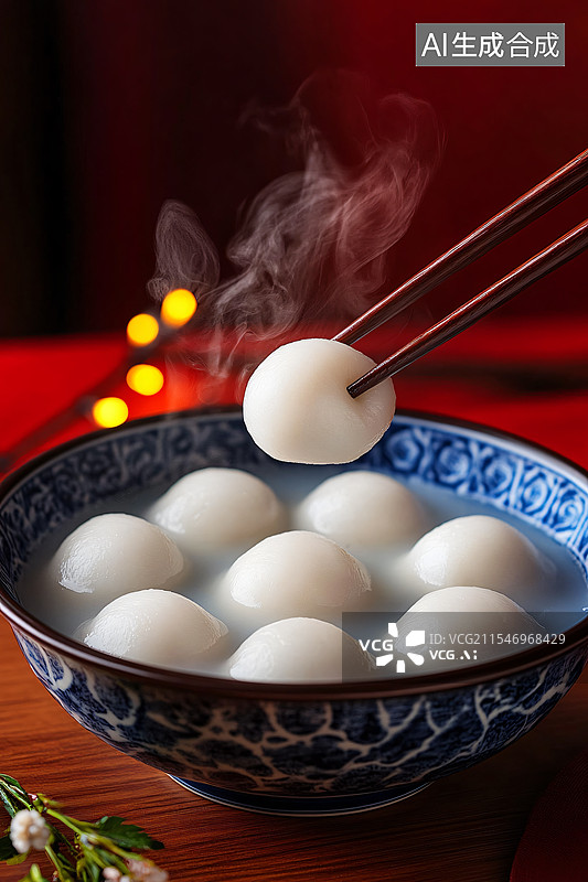 【AI数字艺术】一碗元宵图片素材