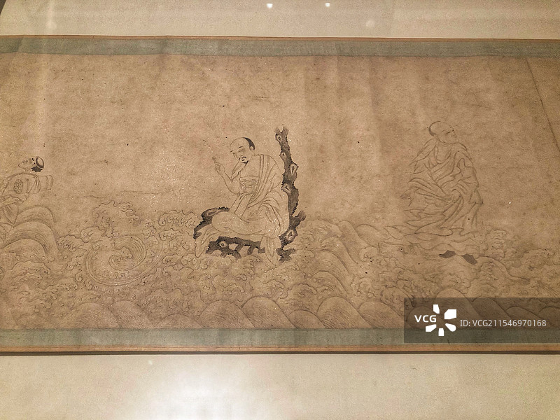 明仇珠（仇英之女）白描罗汉图-吉林省博物院藏图片素材